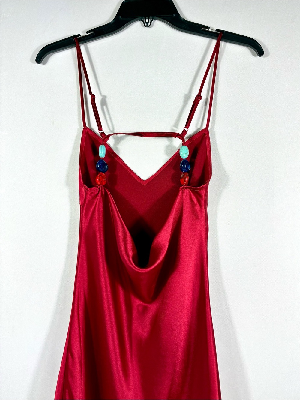 Staud Lydia Mini Slip Dress Ruby Red Small Medium NWT - Picture 10 of 16